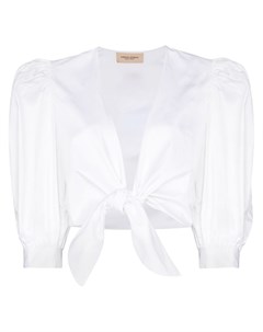 Блузка с объемными рукавами и завязками Adriana degreas