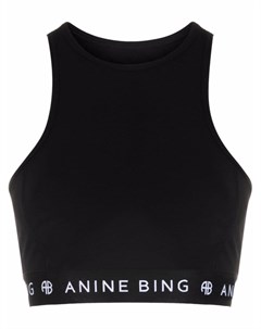 Укороченный топ с логотипом Anine bing