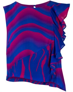 Блузка асимметричного кроя с абстрактным принтом Just cavalli