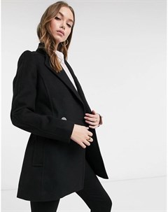 Черная куртка с запахом и поясом Forever new