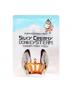 Маска с паровым кремом и молока ослиц Silky creamy donkey steam cream mask pack 25мл Elizavecca