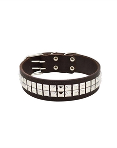 Ошейник для собак Металл 2сл 50мм 70см коричневый Zooexpress