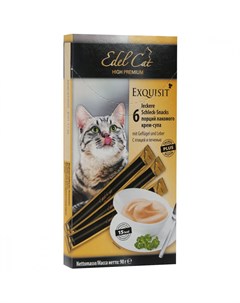 Лакомство для кошек крем суп птица печень Edel cat