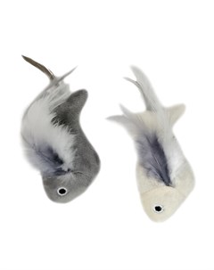 Игрушка для кошек Arctic Dream Набор Рыбки с перьями 2 шт Chomper