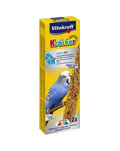 Лакомство для птиц Крекеры для волнистых попугаев птенцов кальций мед 2шт уп Витакрафт