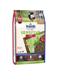 Корм для собак Sensitive с ягнёнком и рисом сух 3кг Bosch
