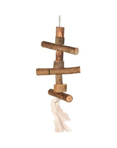 Игрушка для птиц для попугая деревянная на цепочке 40см Trixie