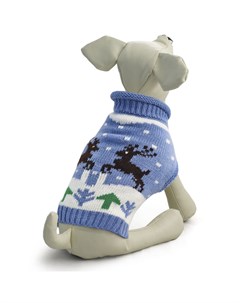 Свитер для собак Олени L голубой размер 35см Триол