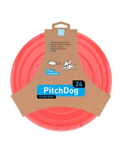 Игрушка для собак Летающий диск d 24см красный Pitchdog