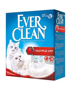 Наполнитель для кошачьего туалета Multiple Cat комкующийся для нескольких кошек 6л Ever clean