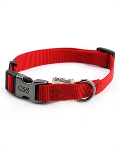Ошейник для собак 25x450-650мм нейлон Красный Great&small
