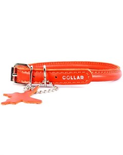 Ошейник для собак Glamour круглый для длинношерстных собак 6мм 25 33см оранжевый Collar