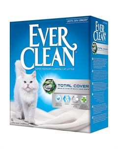 Наполнитель для кошачьего туалета Total Cover комкующийся с микрогранулами 6л Ever clean