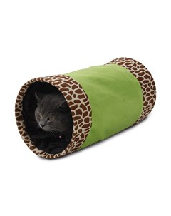 Тоннель для кошек шуршащий зеленый 25х50см полиэстер Major