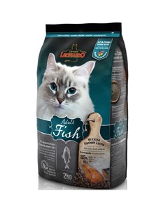 Корм для кошек для здоровья кожи и шерсти рыба с рисом сух 2кг Leonardo