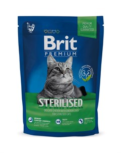 Корм для кошек Premium Cat Sterilised для кастрированных котов курица куриная печень сух 300г Brit*