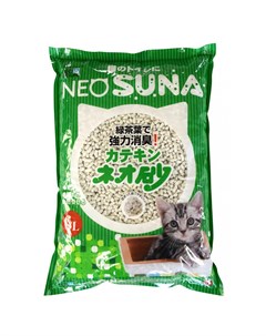 Наполнитель для кошачьего туалета комкующийся с экстрактом зеленого чая 6л Neo loo life