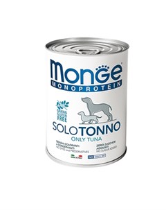 Корм для собак Dog Monoproteico Solo паштет из тунца конс 400г Monge