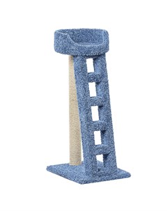 Когтеточка для кошек ковролиновая Лежанка с лестницей 60х45х115см Пушок