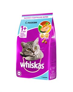 Корм для кошек подушечки с паштетом лосось тунец креветки сух 1 9кг Whiskas