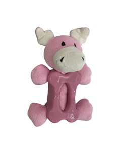 Игрушка для собак Mini Plush Коровка с резиновым туловищем и пищалкой 12 см Chomper