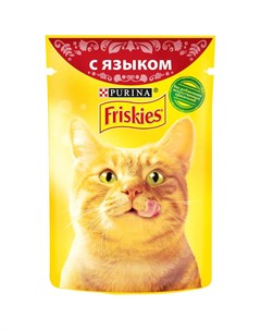 Корм для кошек с языком в подливе пауч 85г Friskies