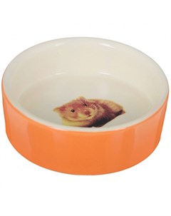Миска для грызунов керам оранжевая с рис Hamster 7 5х2 5см 0 055л Nobby