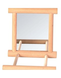 Игрушка для птиц Деревянное зеркало с жердочкой 9x9см Trixie