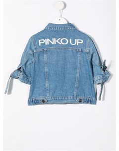 Джинсовая куртка на пуговицах с логотипом Pinko kids