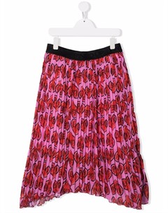Плиссированная юбка с логотипом Pinko kids