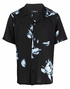 Рубашка с короткими рукавами и цветочным принтом Theory