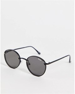 Круглые солнцезащитные очки в стиле унисекс с черной оправой и дымчатыми линзами Quay Farrah Quay australia