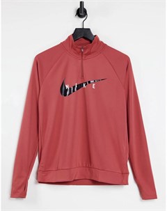 Рыжий топ под куртку с логотипом галочкой Nike running