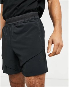 Черные шорты из технологичной ткани adidas Yoga Adidas performance