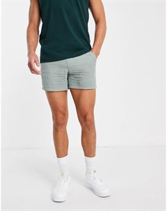 Легкие укороченные шорты узкого кроя зеленого цвета Asos design