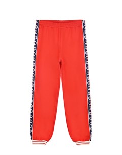 Красные спортивные брюки с синими лампасами Gucci