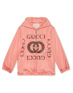Куртка с капюшоном и логотипом Gucci kids