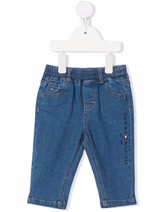 Прямые джинсы с вышитым логотипом Tommy hilfiger junior