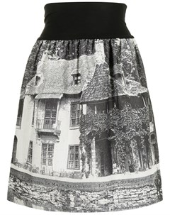 Расклешенная юбка мини с графичным принтом Agnès b.