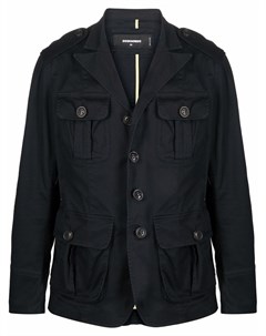Габардиновая куртка с накладными карманами Dsquared2