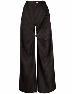 Полосатые брюки Plague асимметричного кроя Ninamounah