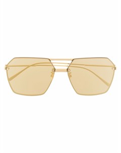 Солнцезащитные очки авиаторы в геометричной оправе Bottega veneta eyewear