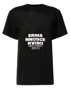 Футболка с кружевной вставкой Ermanno scervino