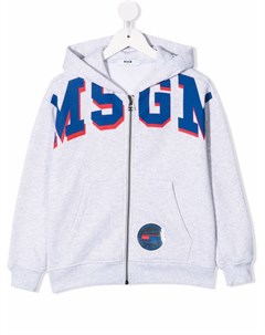 Худи на молнии с логотипом Msgm kids