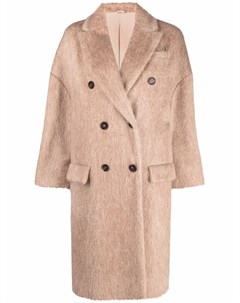 Двубортное шерстяное пальто Brunello cucinelli