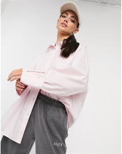 Розовая super oversized рубашка свободного кроя из хлопка в винтажном стиле Asos design