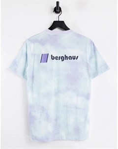 Фиолетовая футболка с принтом тай дай и логотипами спереди и на спине Heritage Berghaus