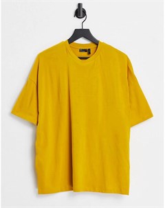 Желтая oversized футболка Asos design