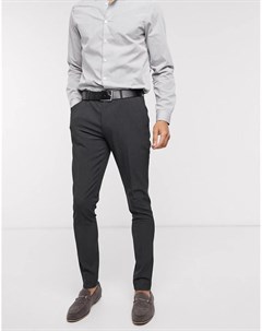 Темно серые супероблегающие брюки стретч Wedding Asos design