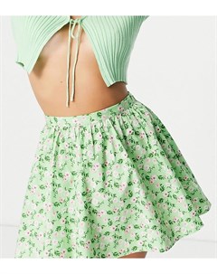 Расклешенная мини юбка с летним цветочным принтом от комплекта Inspired Reclaimed vintage
